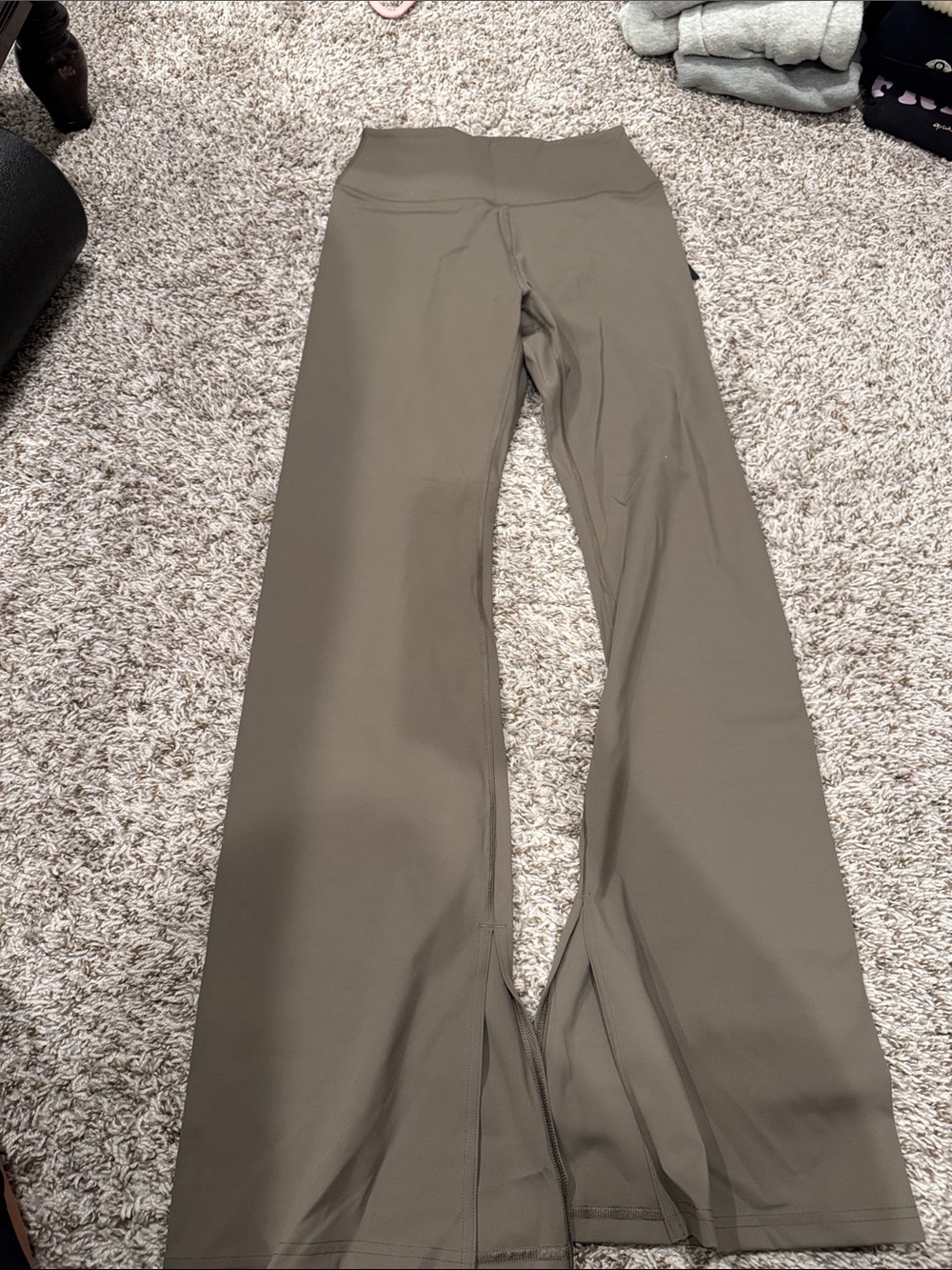 Spiritual Gangster Olive Green Boot Cut Flare Pants